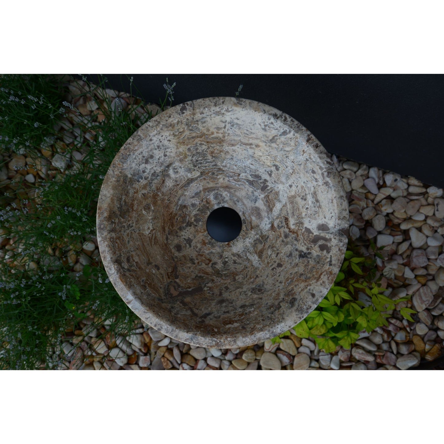 Handmade Valencia Travertine Conical Sink