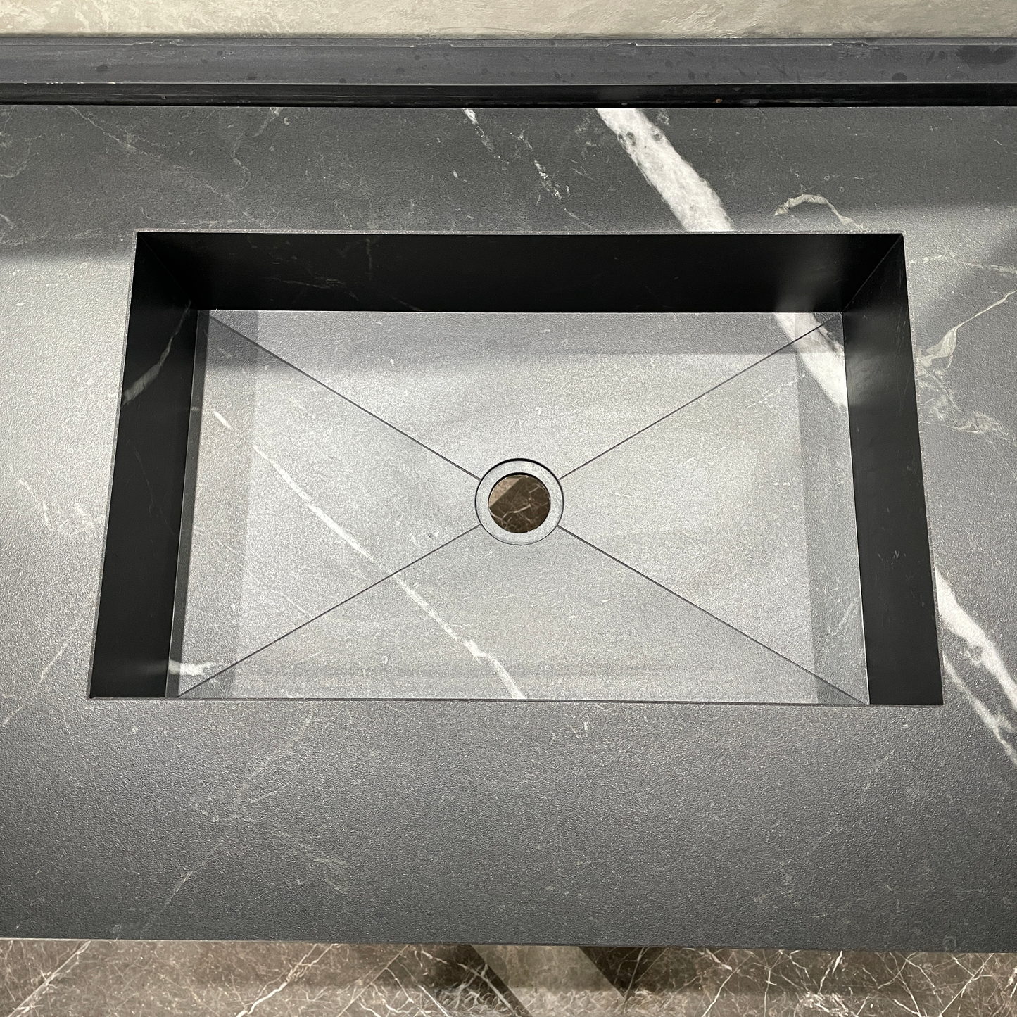 Handmade Lamar Marquina Porcelain Sink: Customizable Modern Bathroom Basin (ES-052)