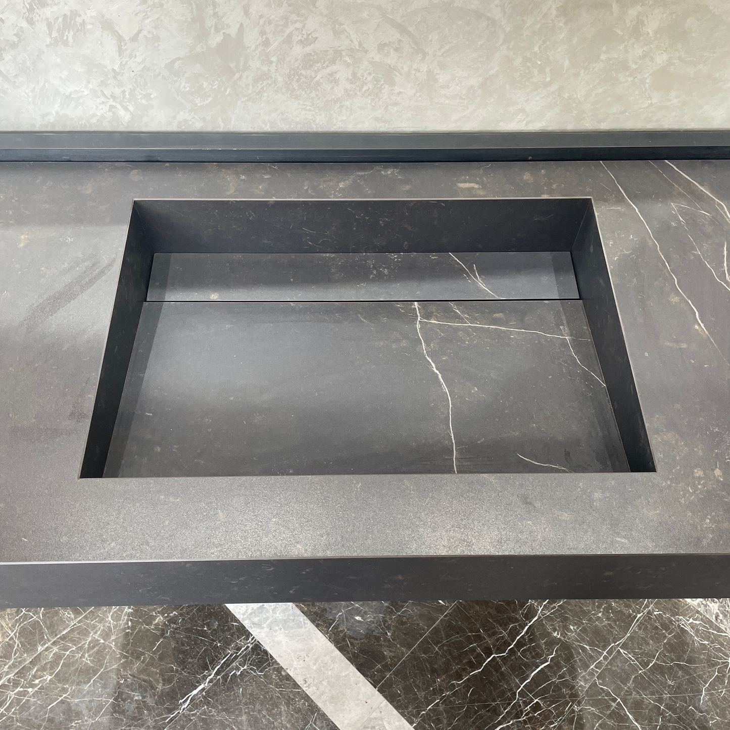Handcrafted Custom Dekton Kelya Porcelain Bathroom Sink: Custom Vanity Top or Wall Mount (ES-075)