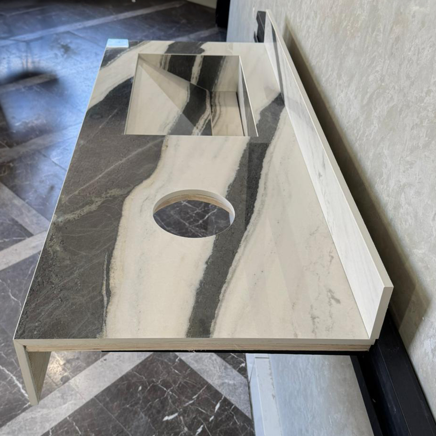 Custom Made Panda White Bathroom Sink, Kitchen Sink, Marble Look Porcelain Sink, High Enginereed Porcelain Design, Custom Handmade Sink (ES-057)