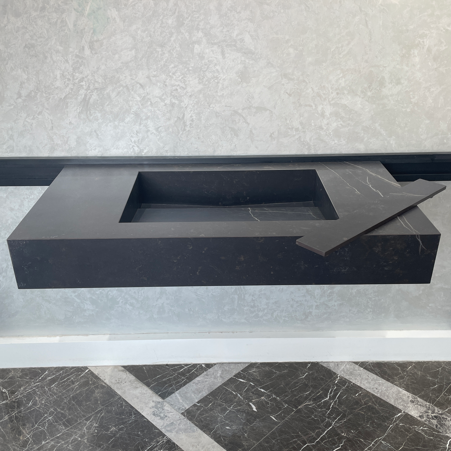 Handcrafted Custom Dekton Kelya Porcelain Bathroom Sink: Custom Vanity Top or Wall Mount (ES-075)