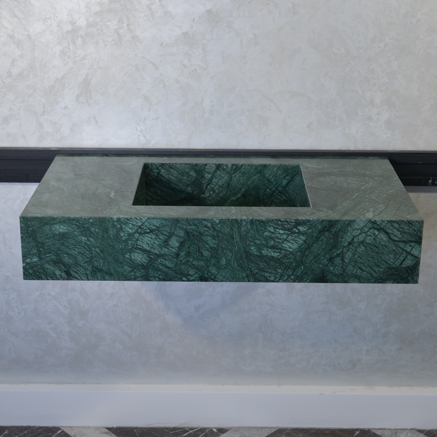 HANDCRAFTED VERDE GUATEMALA CUSTOM MARBLE SINK (NS-066)