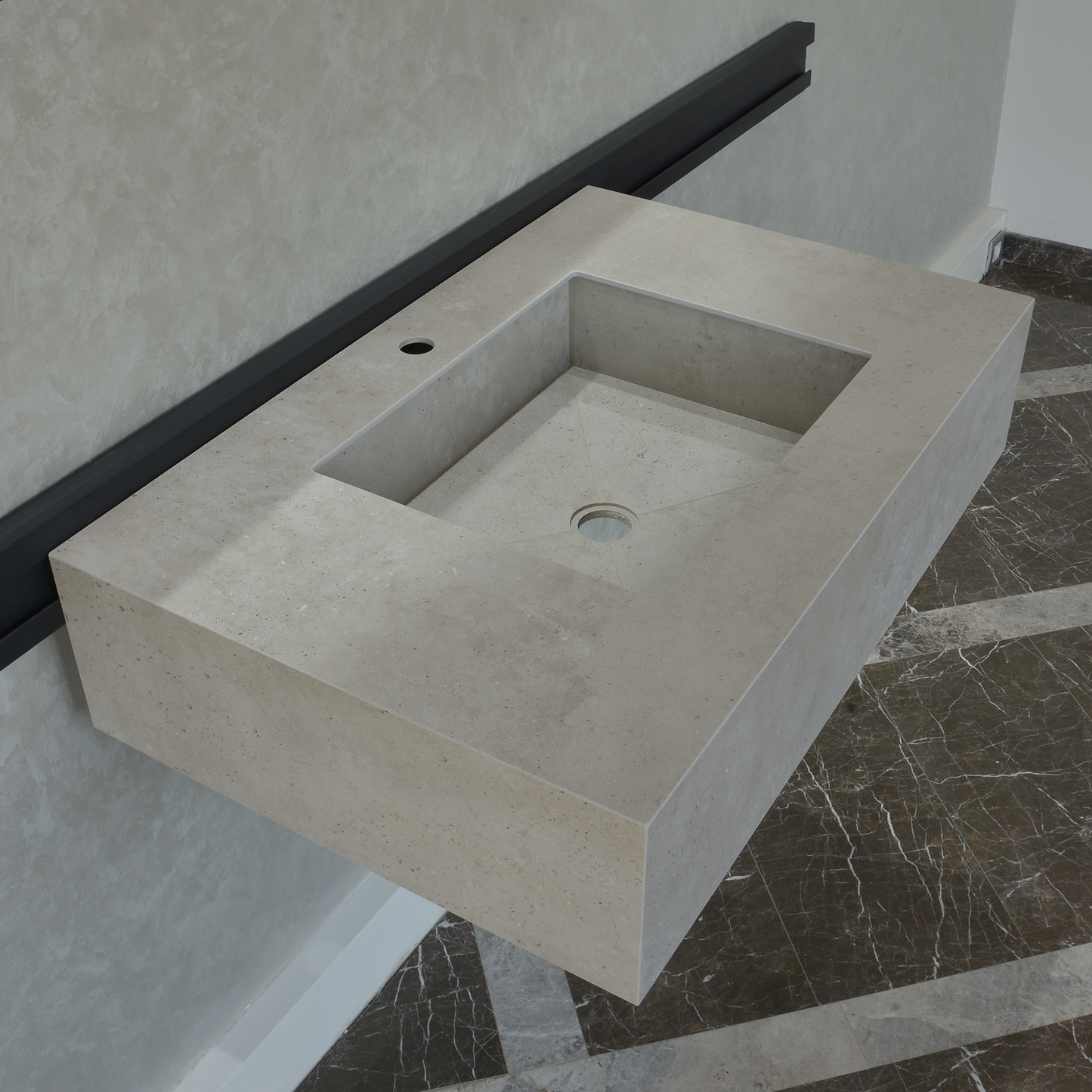 HANDCRAFTED INFINITY – CONCRETE GREY ENGINEERED PORCELAIN SINK