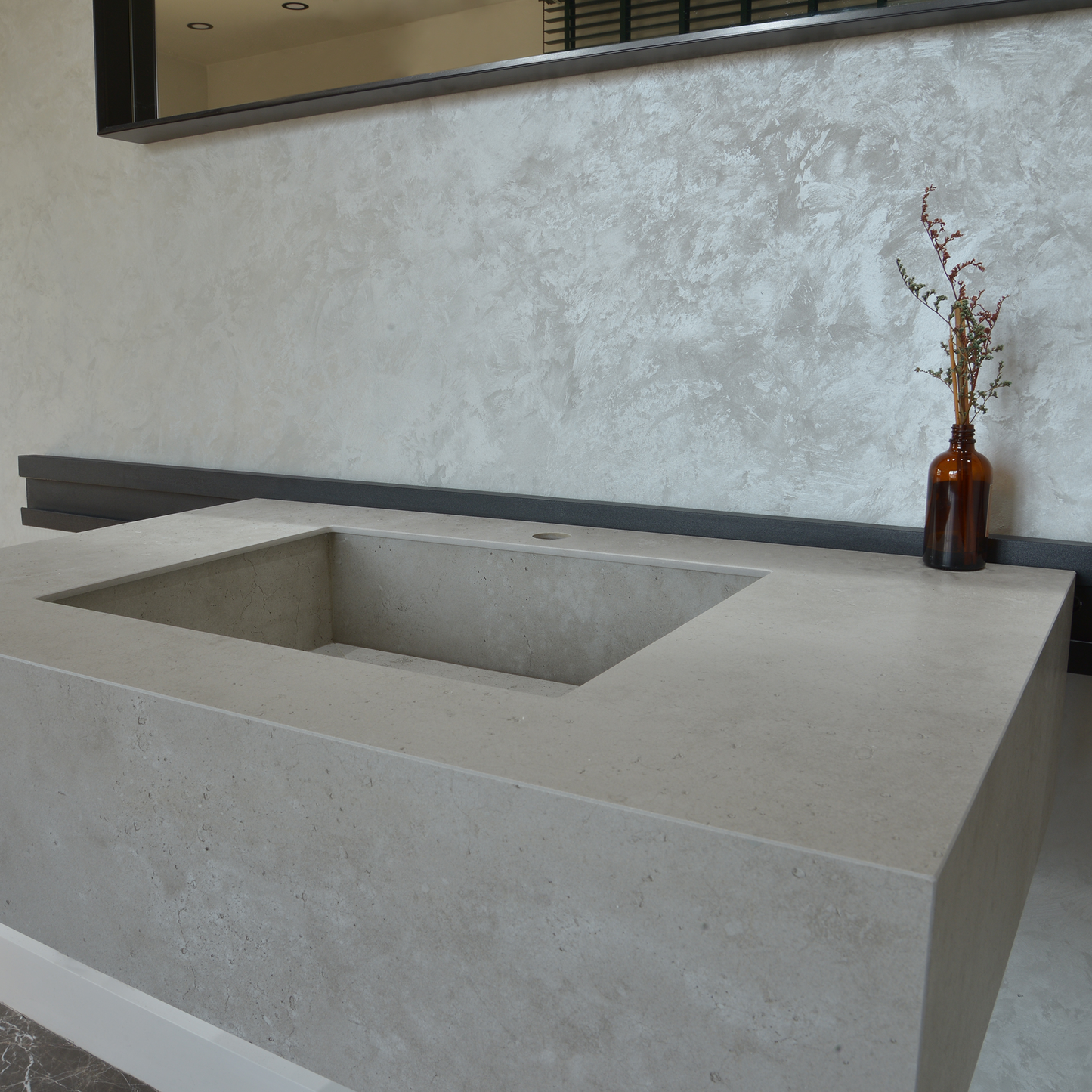 HANDCRAFTED INFINITY – CONCRETE GREY ENGINEERED PORCELAIN SINK