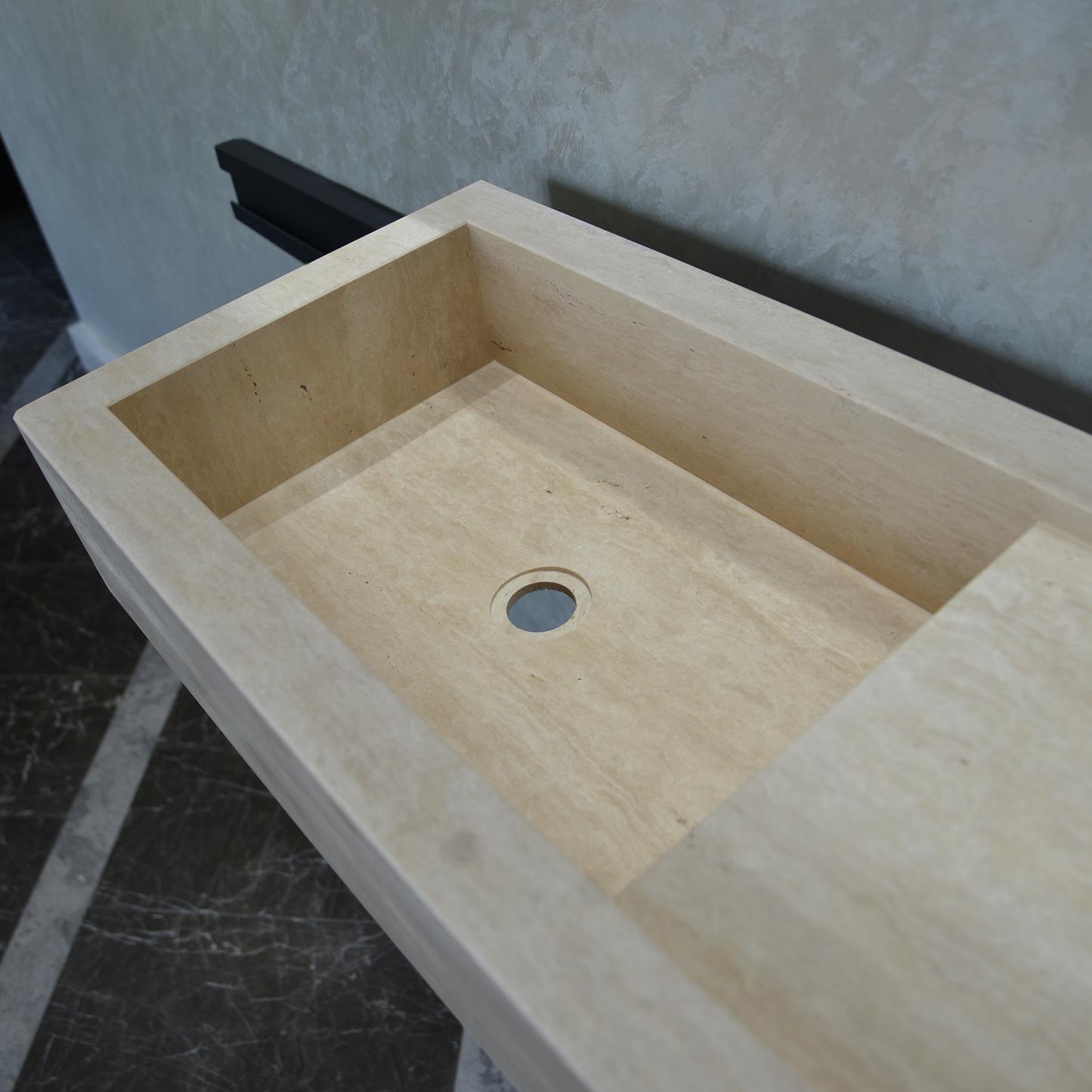 Custom Handmade Travertine Sink (TR-047)