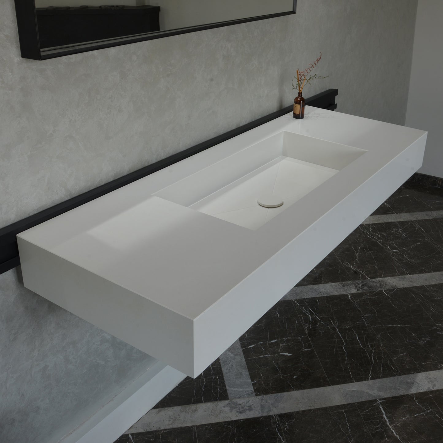 Quartz Bathroom Vanity With Single Sink