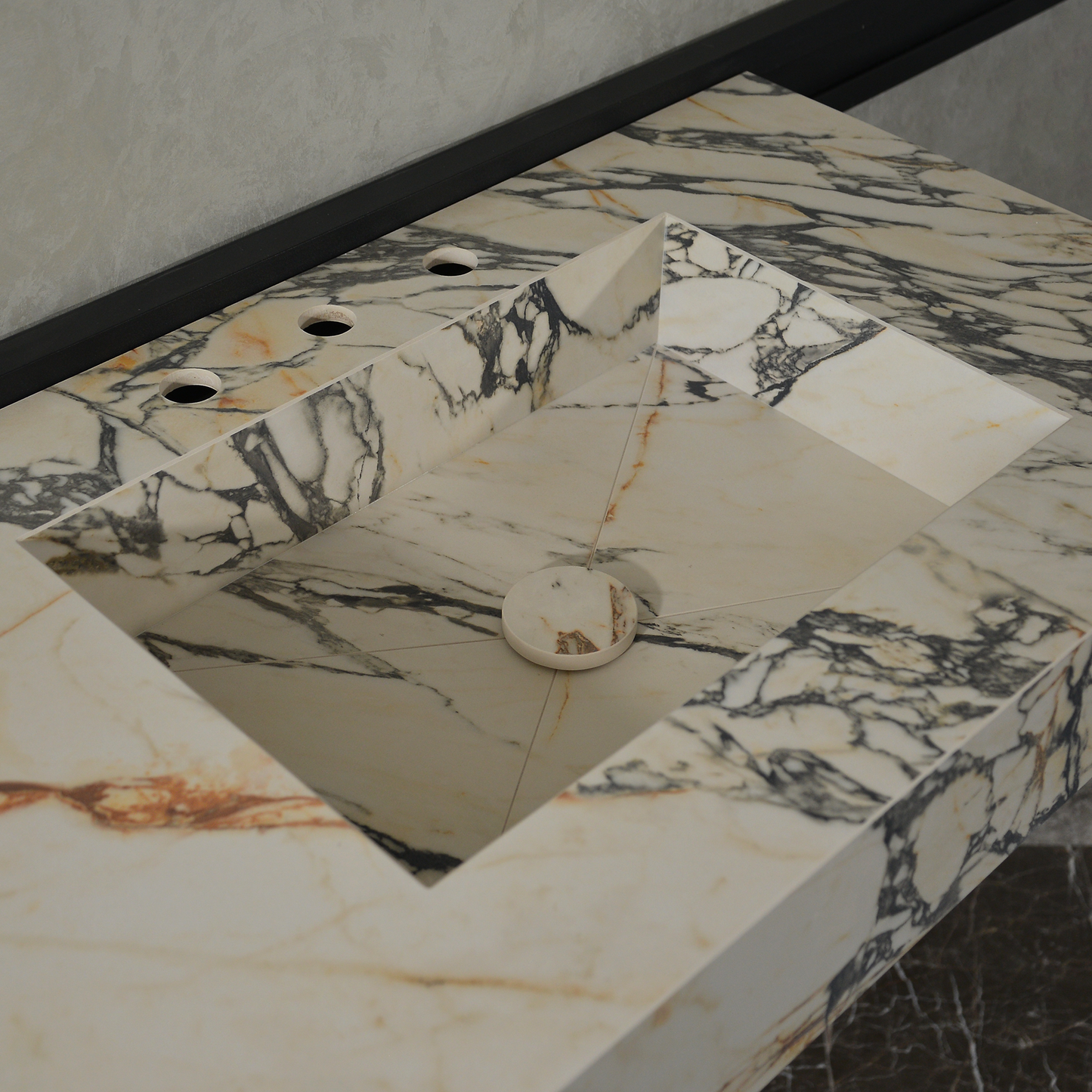 HANDCRAFTED MATERIA CORCHIA GOLD ENGINEERED PORCELAIN SINK
