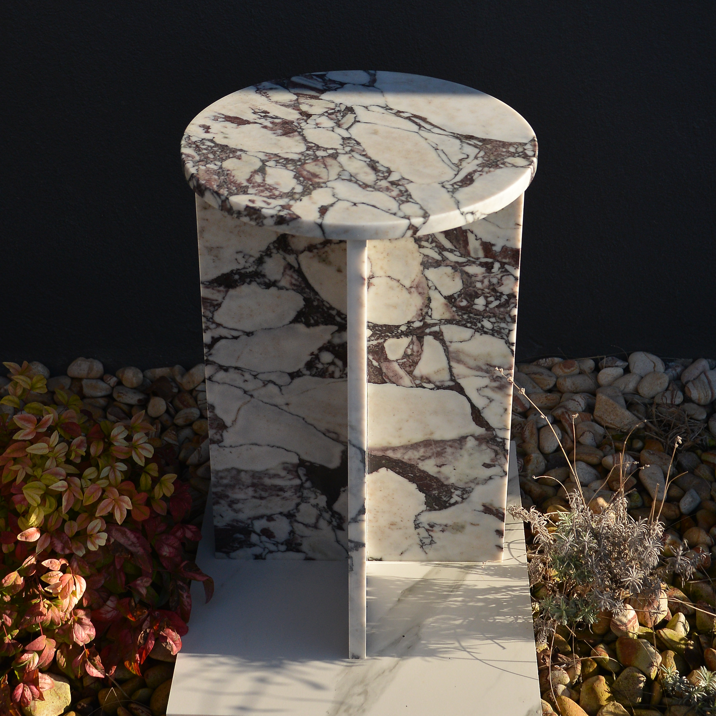 Calacatta Viola Marble Coffee Table, Round Marble Coffee Table, Luxury Side Table, Elegant Coffee Table for Living Room, Marble Side Table