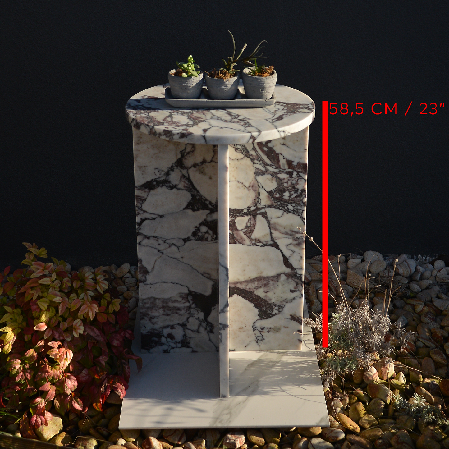 Calacatta Viola Marble Coffee Table, Round Marble Coffee Table, Luxury Side Table, Elegant Coffee Table for Living Room, Marble Side Table