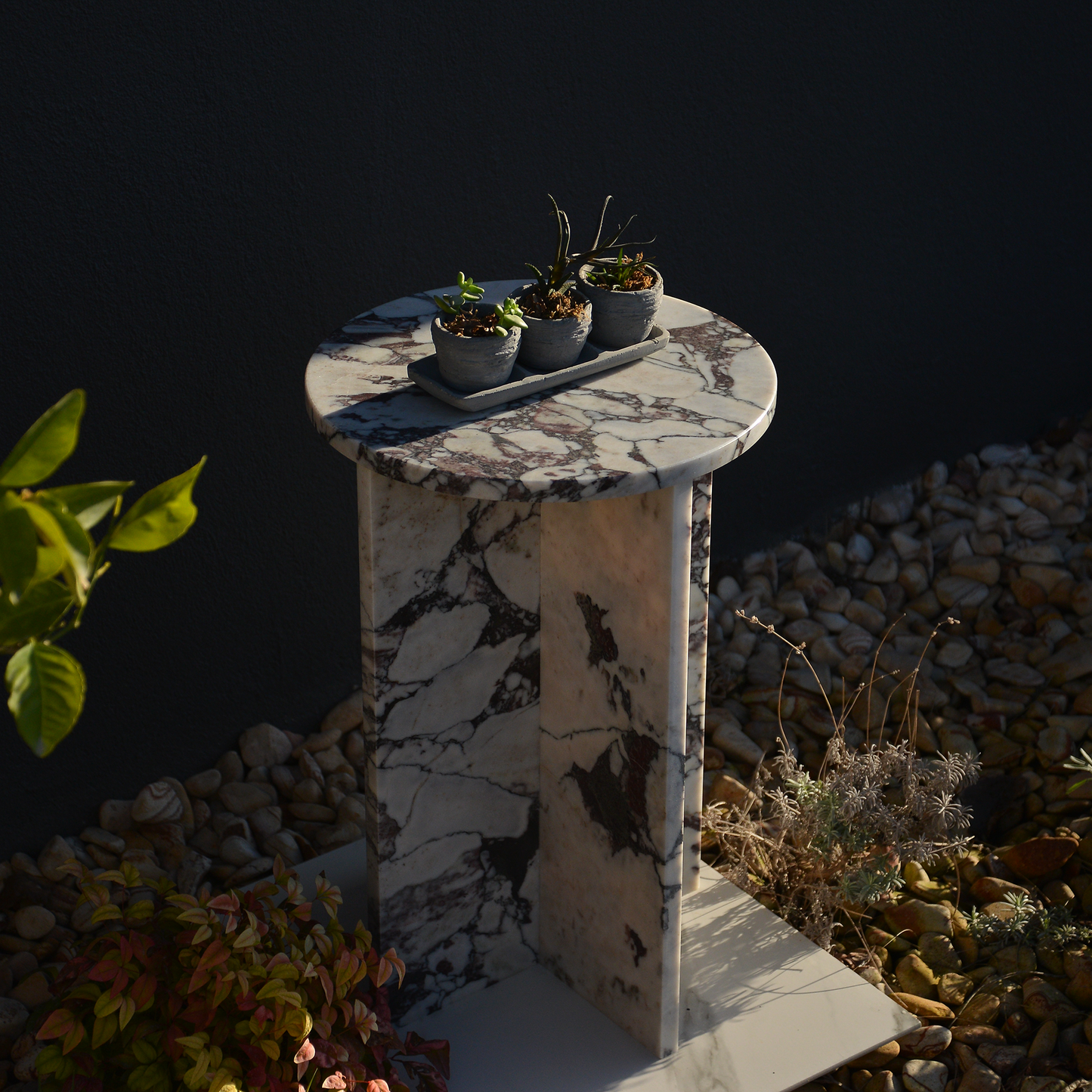 Calacatta Viola Marble Coffee Table, Round Marble Coffee Table, Luxury Side Table, Elegant Coffee Table for Living Room, Marble Side Table