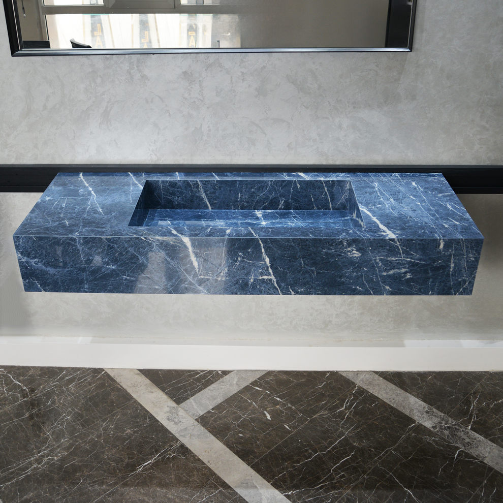 HANDCRAFTED INFINITY PRECIOUS SODALITE HIGH ENGINEERED STONE SINK (ES ...