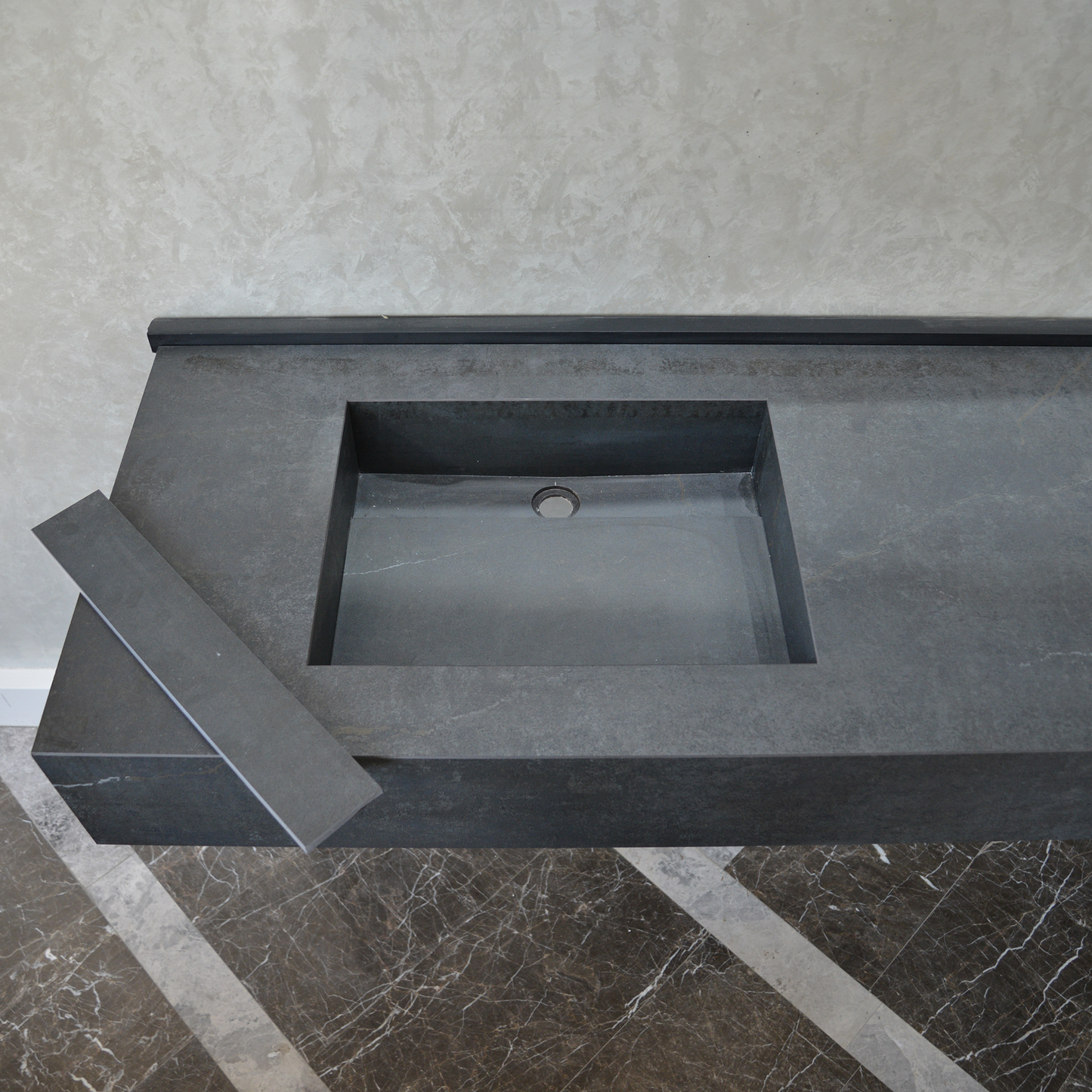 HANDCRAFTED DEKTON LAOS HIGH ENGINEERED PORCELAIN DOUBLE SINK (ES-109)