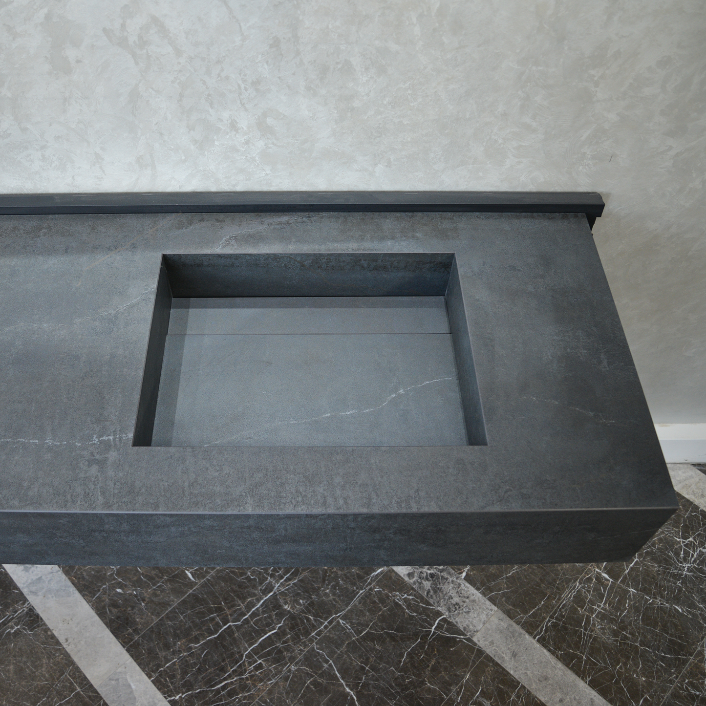 HANDCRAFTED DEKTON LAOS HIGH ENGINEERED PORCELAIN DOUBLE SINK (ES-109)