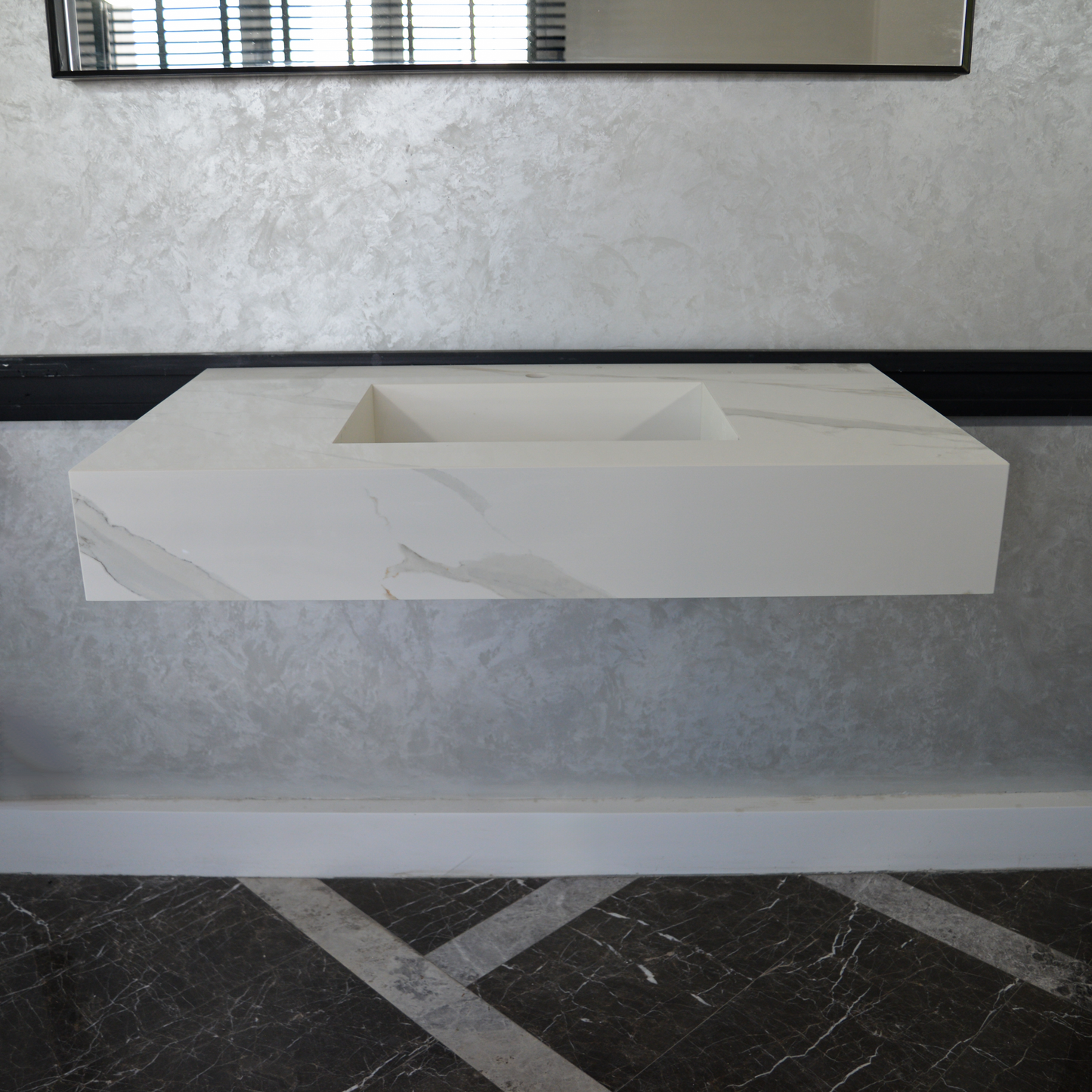 HANDCRAFTED CALACATTA ORO HIGH ENGINEERED PORCELAIN SINK (ES-050)