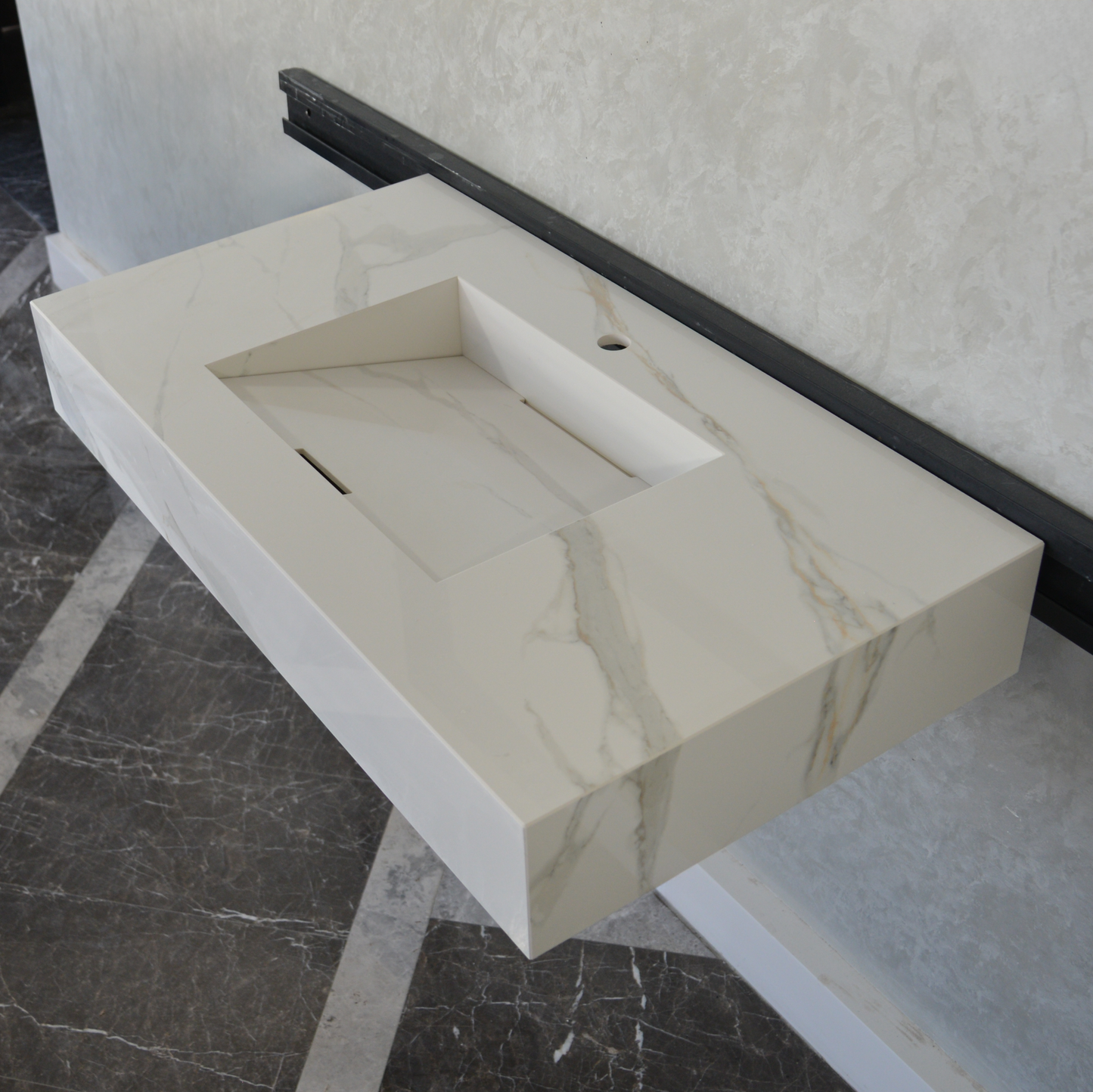 HANDCRAFTED CALACATTA ORO HIGH ENGINEERED PORCELAIN SINK (ES-050)