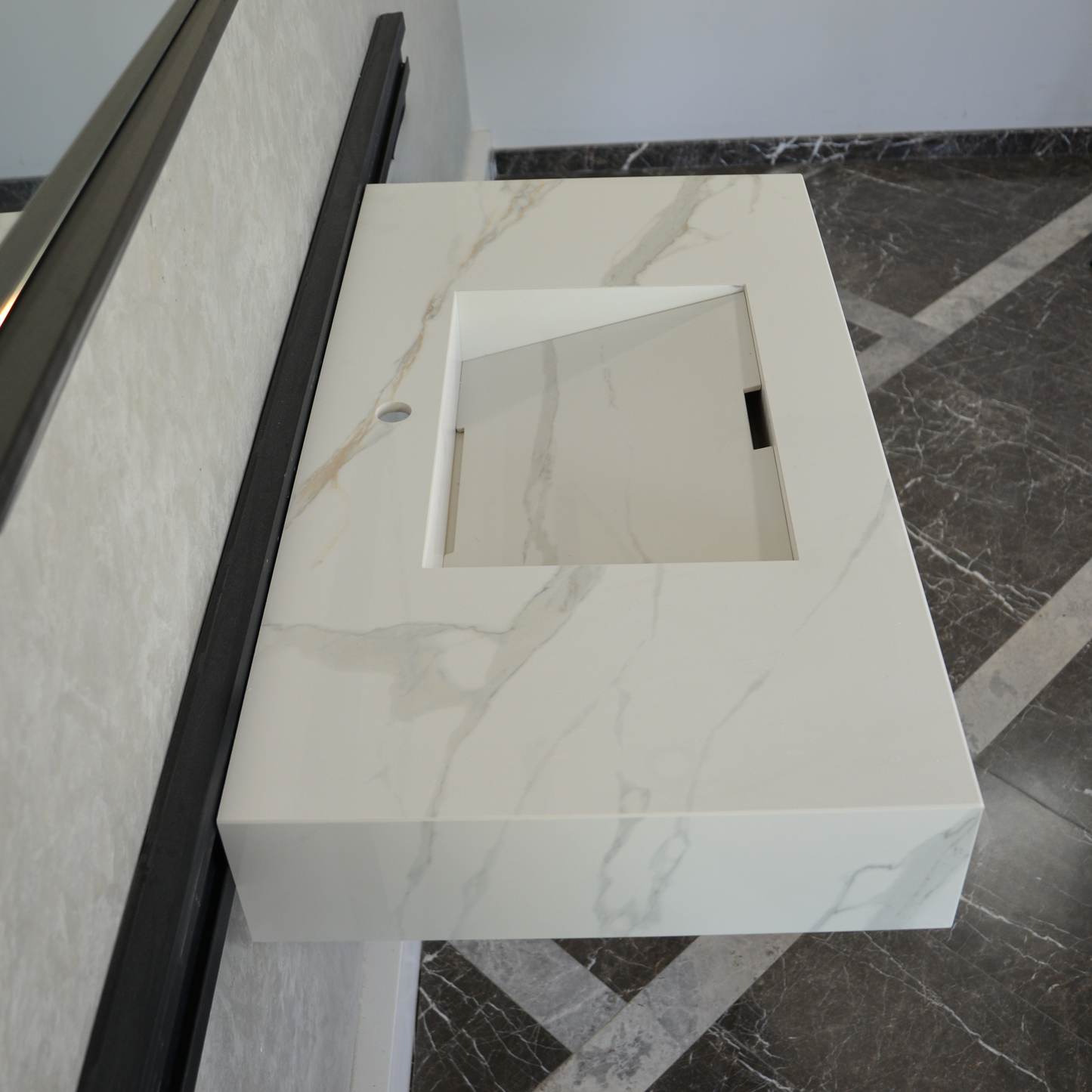 HANDCRAFTED CALACATTA ORO HIGH ENGINEERED PORCELAIN SINK (ES-050)