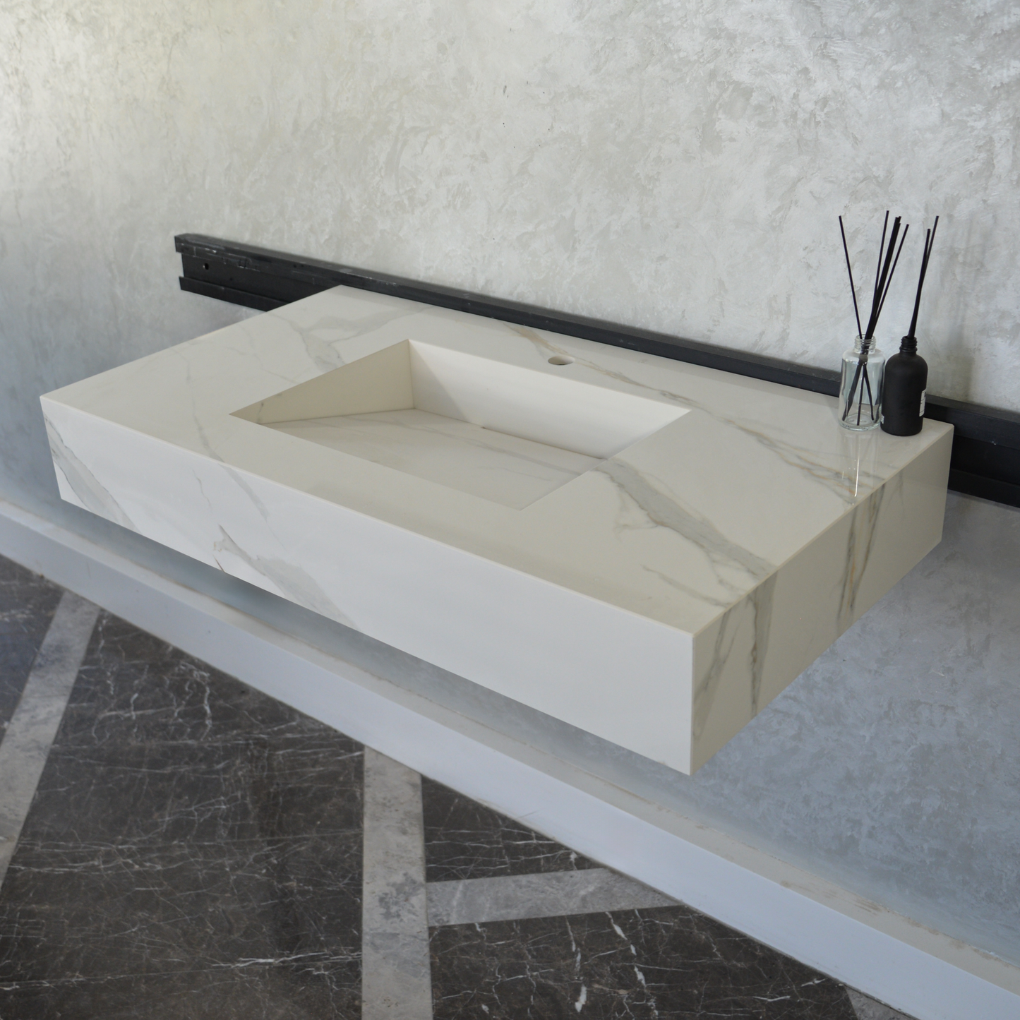 HANDCRAFTED CALACATTA ORO HIGH ENGINEERED PORCELAIN SINK (ES-050)