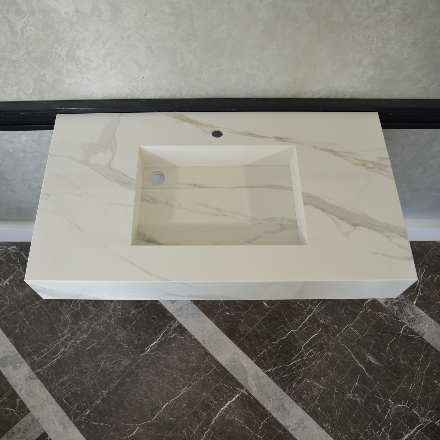 HANDCRAFTED CALACATTA ORO HIGH ENGINEERED PORCELAIN SINK (ES-050)