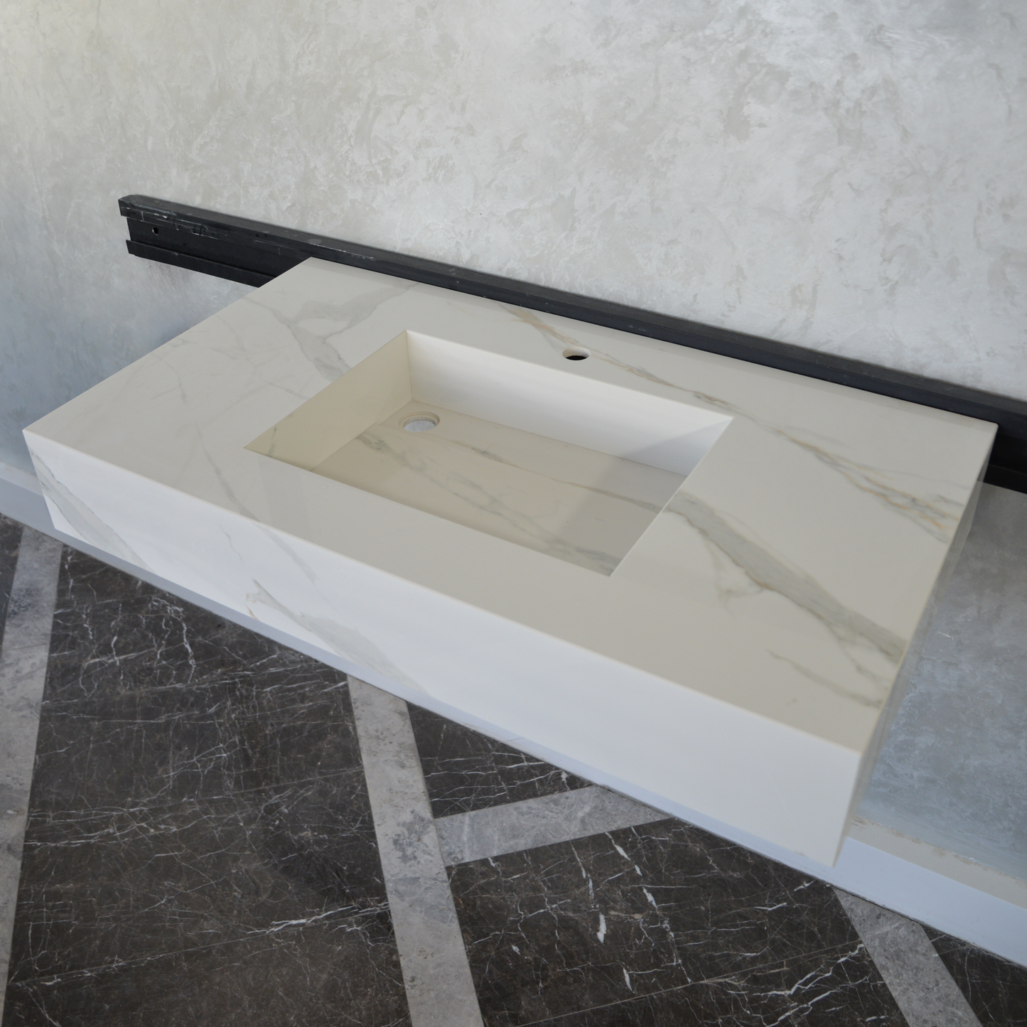 HANDCRAFTED CALACATTA ORO HIGH ENGINEERED PORCELAIN SINK (ES-050)