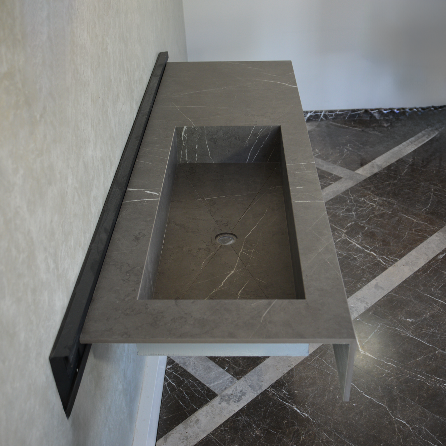 HANDCRAFTED INFINITY PIETRA GREY HIGH ENGINEERED STONE SINK (ES-084)