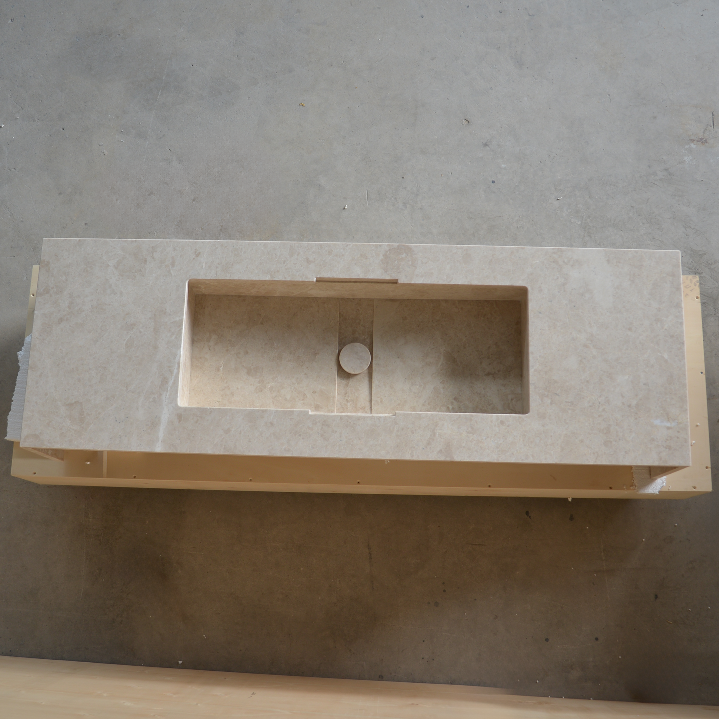 HANDCRAFTED CUSTOM HERA BEIGE MARBLE SINK (NS-138)