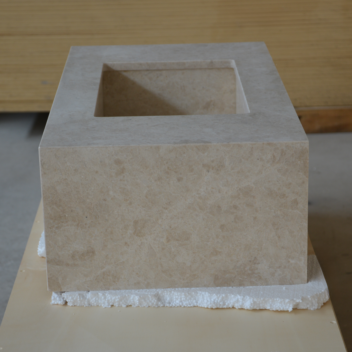 HANDCRAFTED CUSTOM HERA BEIGE MARBLE SINK (NS-080)