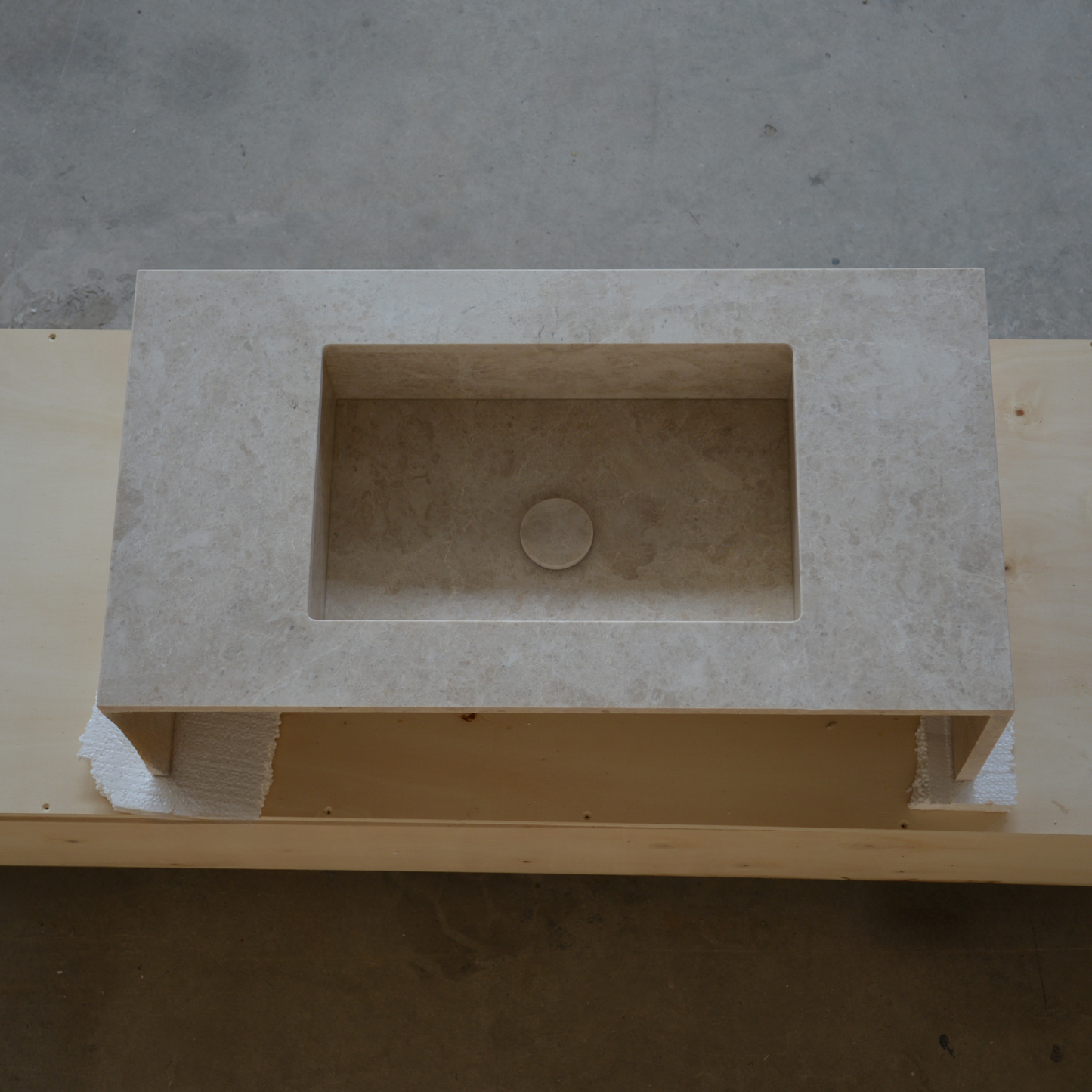 HANDCRAFTED CUSTOM HERA BEIGE MARBLE SINK (NS-080)