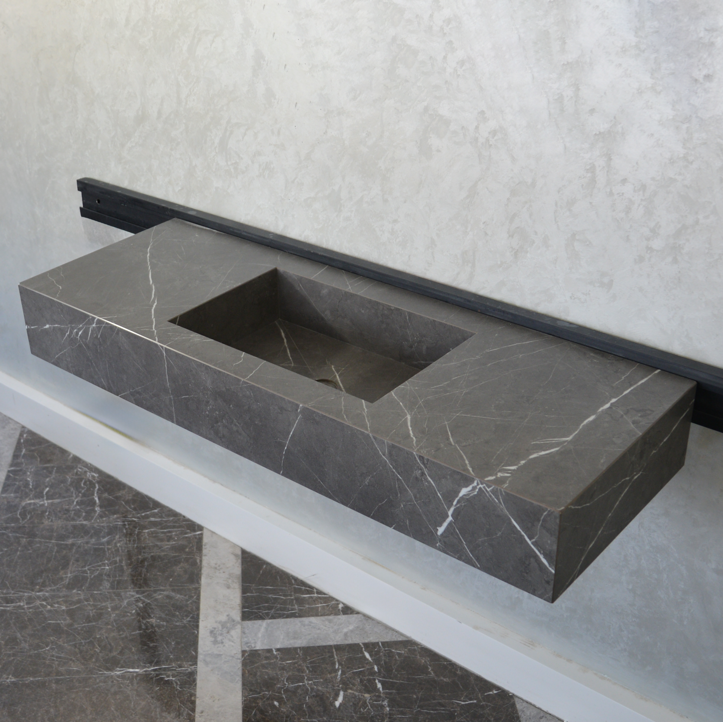 HANDCRAFTED PIETRA GREY ENGINEERED PORCELAIN SINK (ES-065)