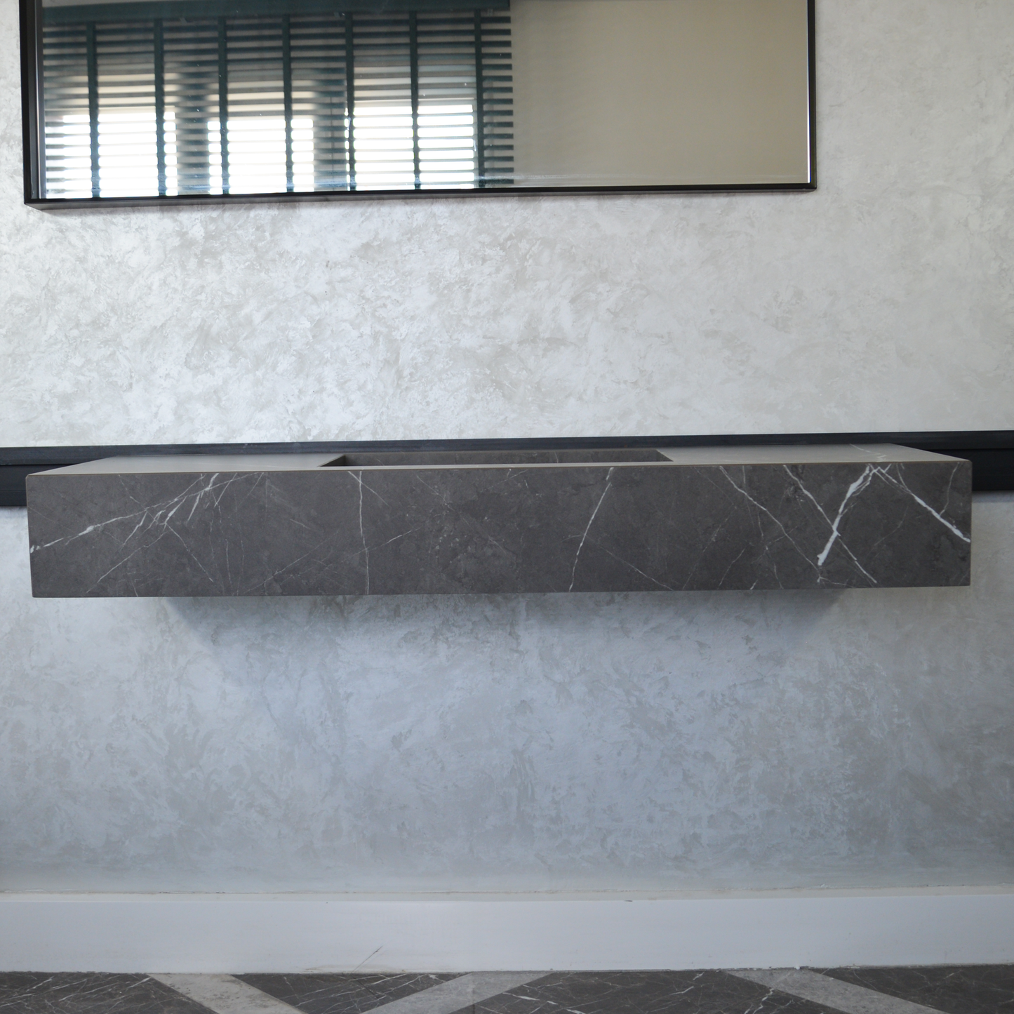 HANDCRAFTED PIETRA GREY ENGINEERED PORCELAIN SINK (ES-065)