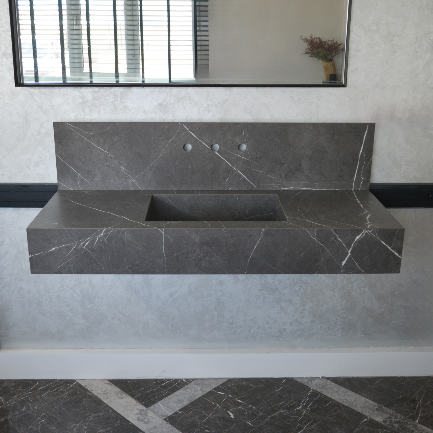 HANDCRAFTED PIETRA GREY ENGINEERED PORCELAIN SINK (ES-065)