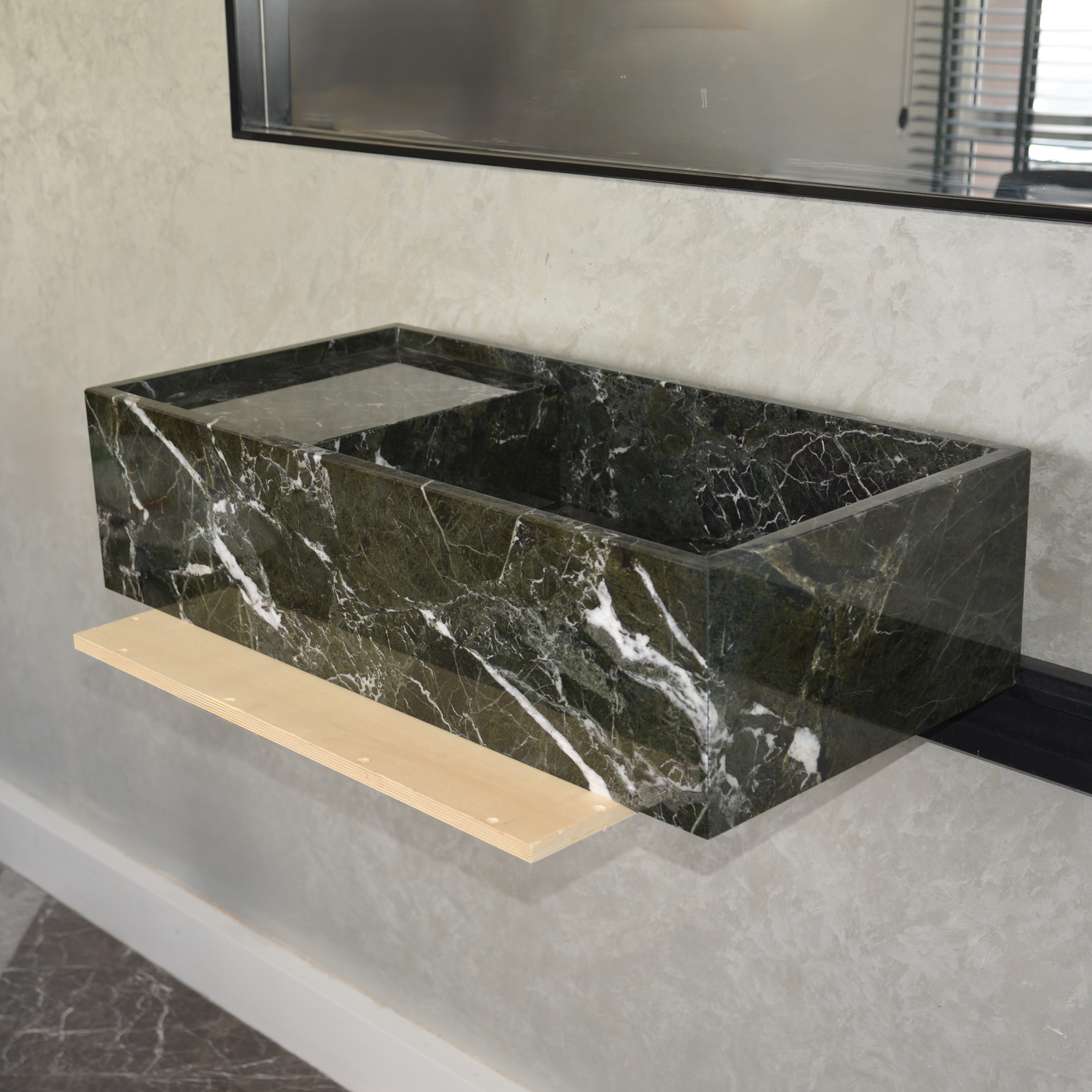 HANDCRAFTED CUSTOM TEOS GREEN MARBLE SINK (NS-081)