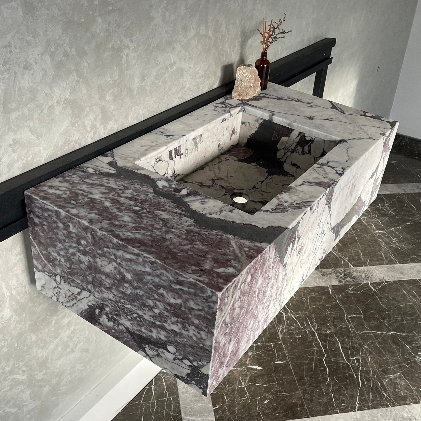 HANDCRAFTED CALACATTA VIOLA MARBLE SINK (NS-068)