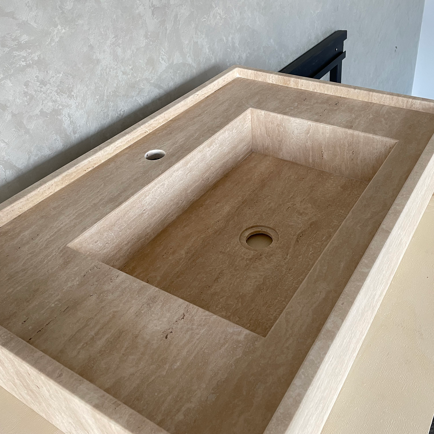 HANDCRAFTED CUSTOM TRAVERTINE SINK