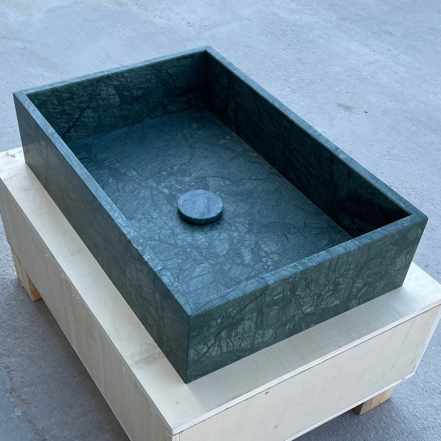 HANDCRAFTED VERDE GUATEMALA CUSTOM MARBLE SINK (NS-037)