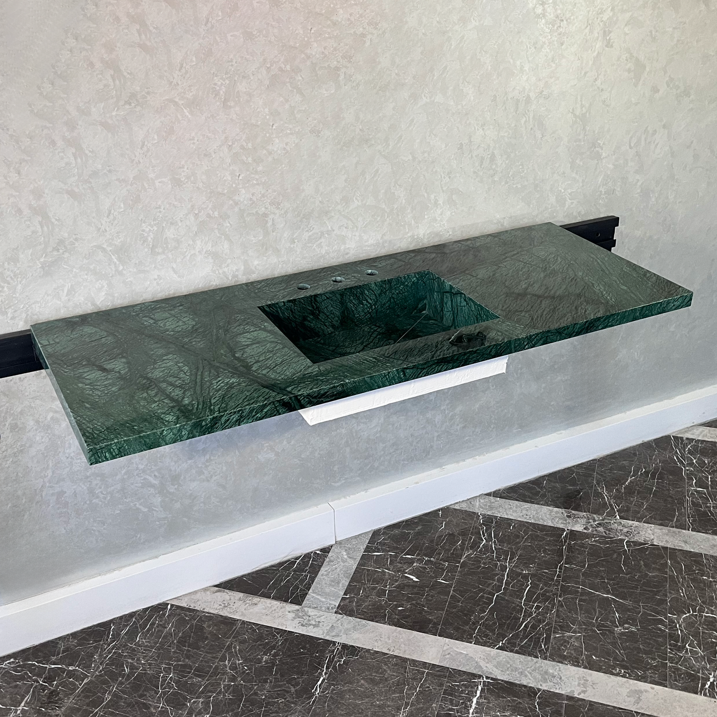 HANDCRAFTED VERDE GUATEMALA CUSTOM MARBLE SINK (NS-088)