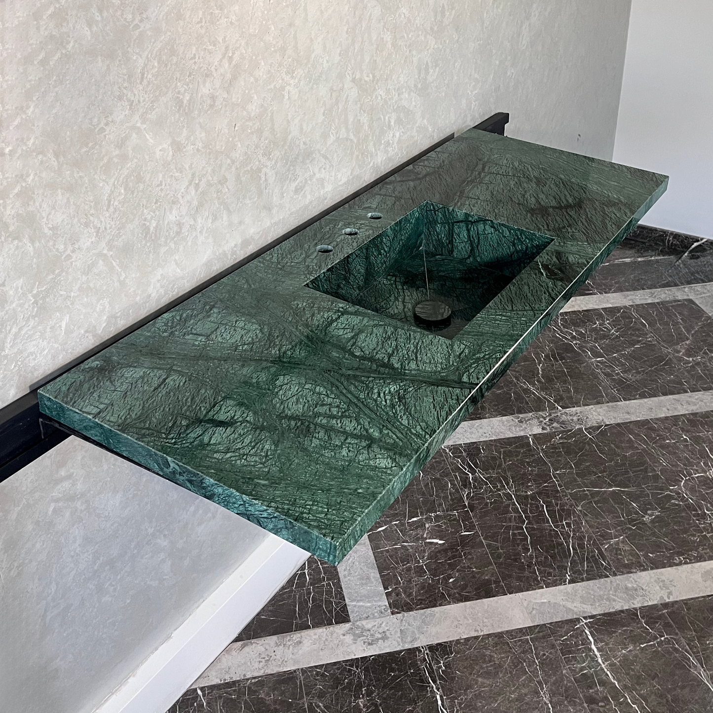 HANDCRAFTED VERDE GUATEMALA CUSTOM MARBLE SINK (NS-088)