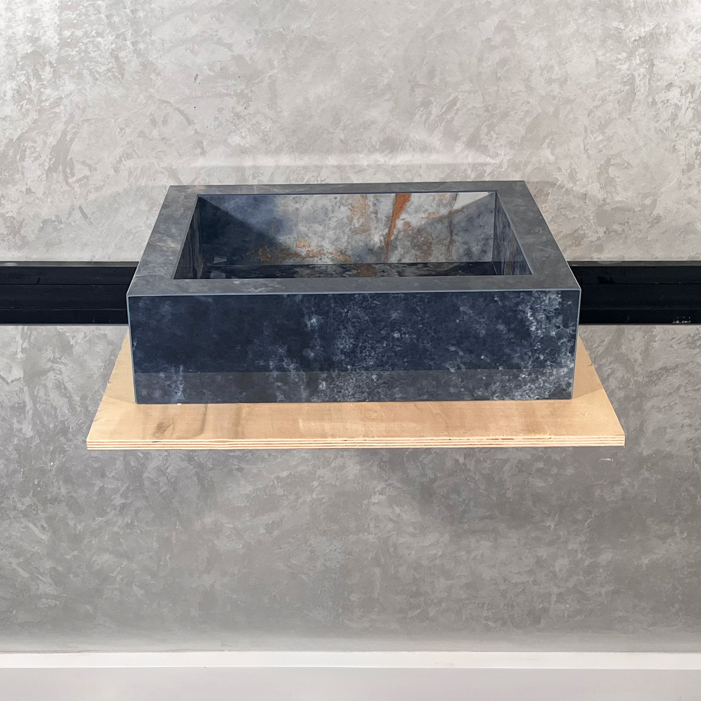 HANDCRAFTED OCEAN BLUE HIGH ENGINEERED STONE SINK (ES-032)