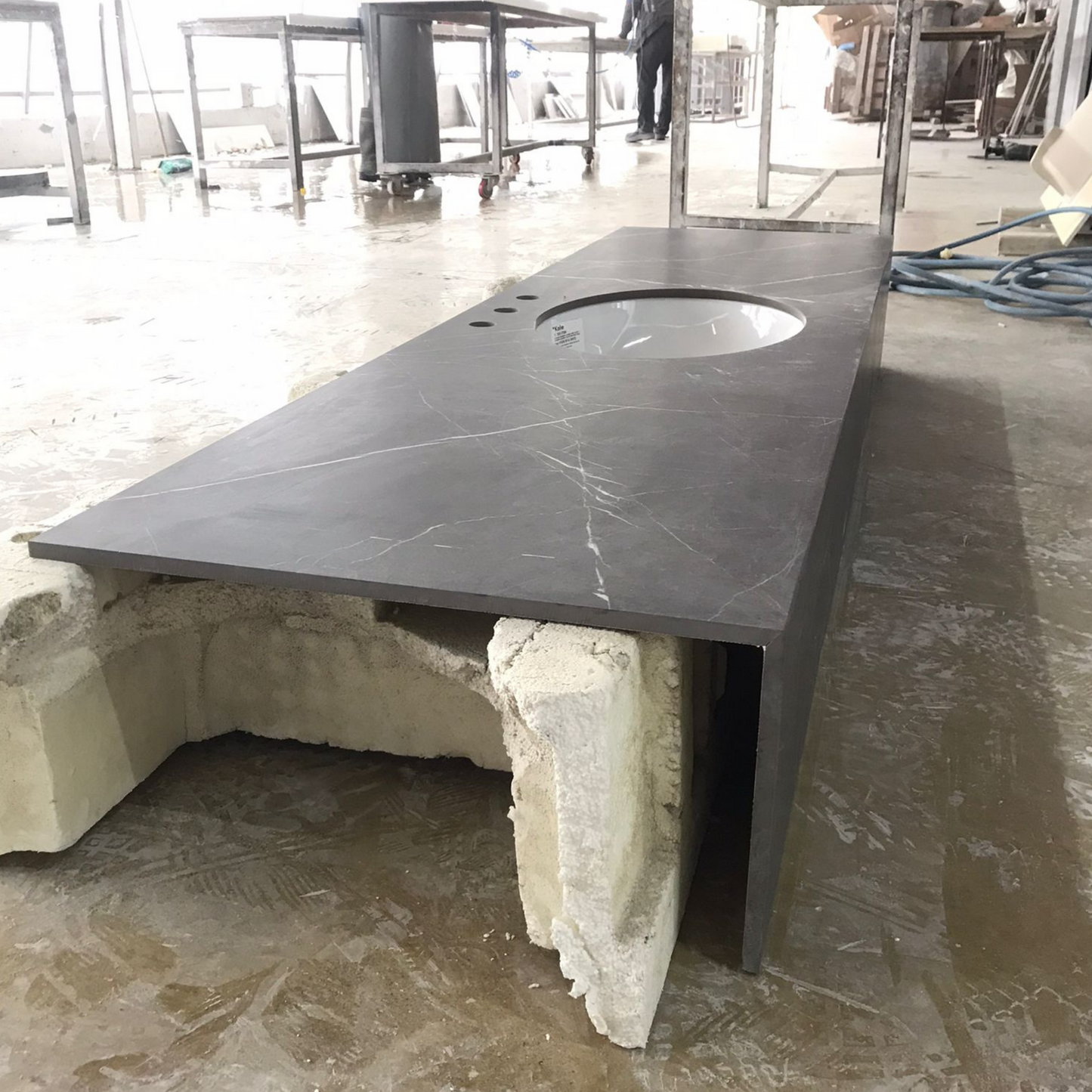 Custom Pietra Grey Matte Porcelain Sink (ES-113)