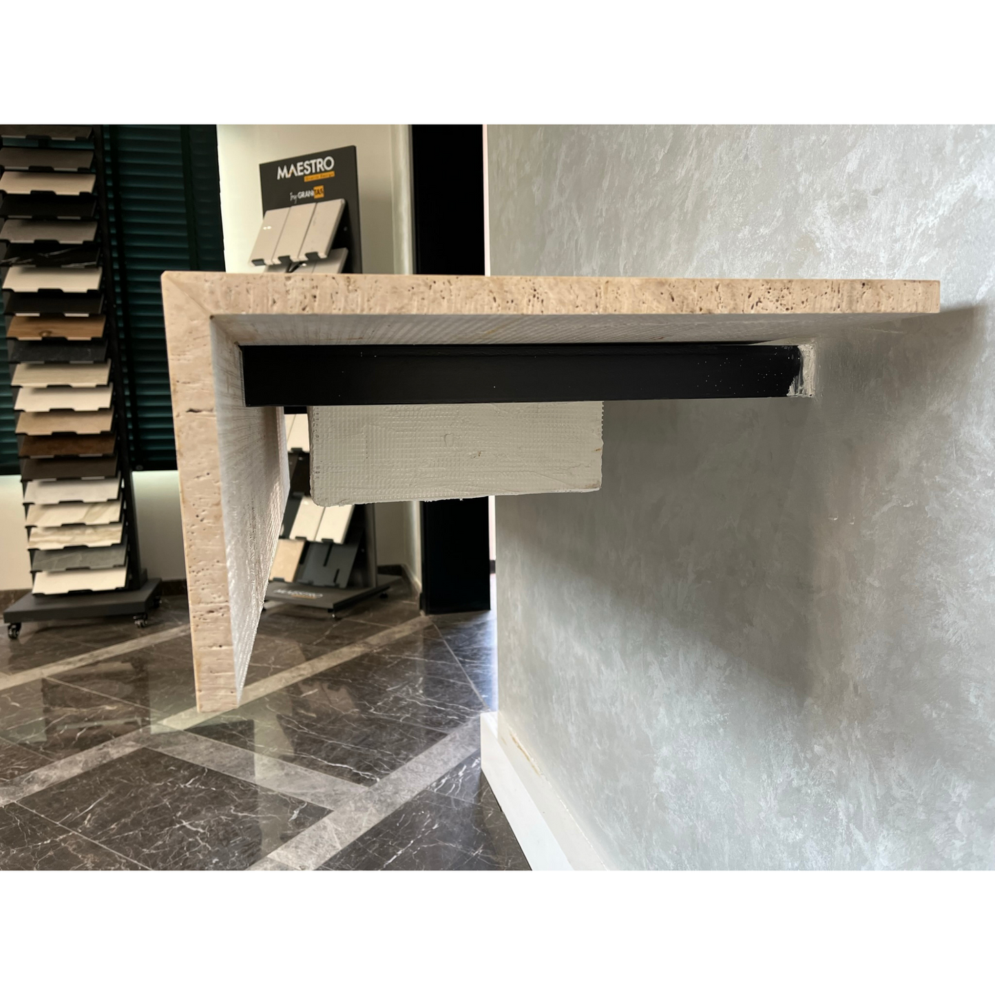 HANDCRAFTED CUSTOM TRAVERTINE SINK (TR-051)