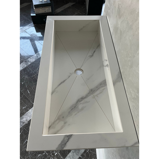 Custom Extra Statuario Polished Porcelain Sink (ES-051)