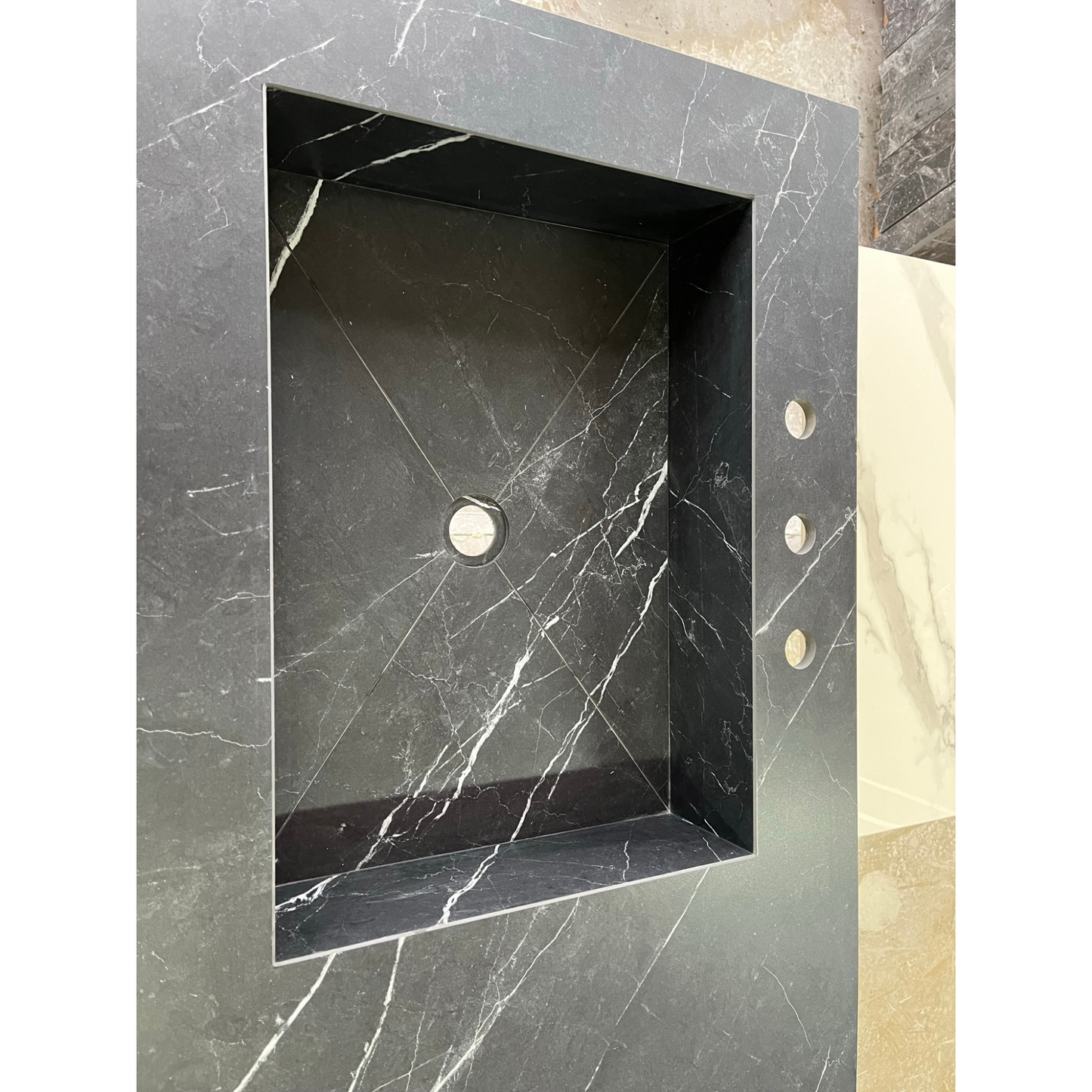 Custom Nero Marquina Bathroom Sink (ES-059)