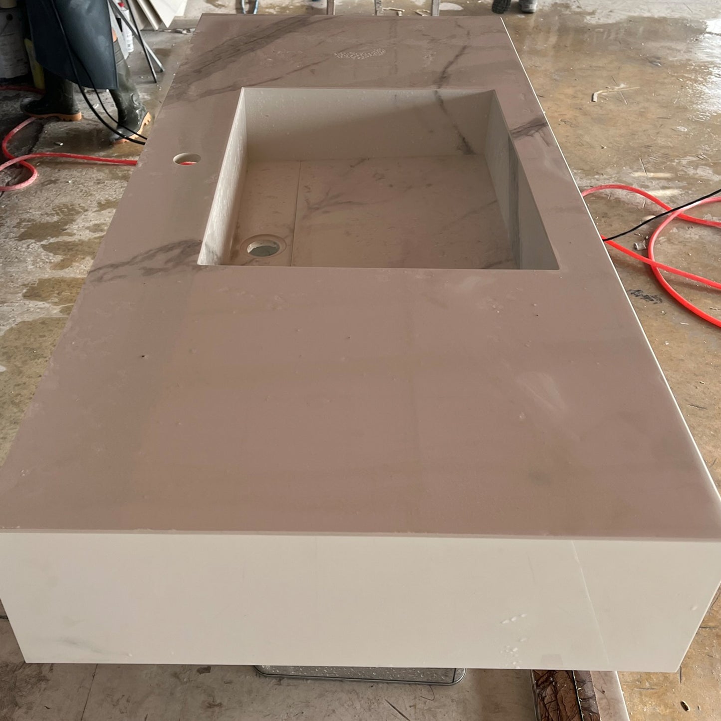 HANDCRAFTED EXTRA STATUARIO HIGH ENGINEERED PORCELAIN SINK