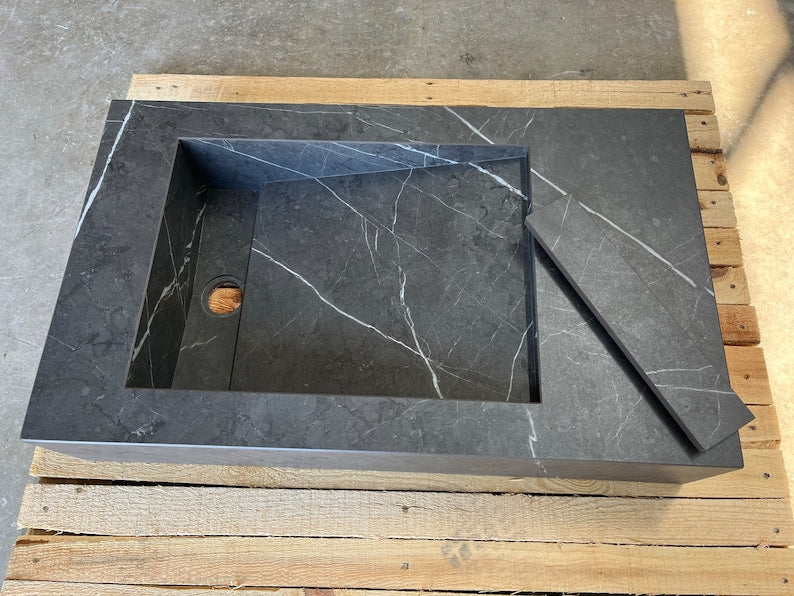 Custom Made Pietra Grey Bathroom Sink
