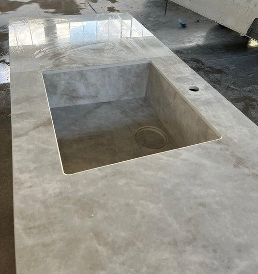 Custom Cyrstal Ice Polished Porcelain Sink (ES-057)