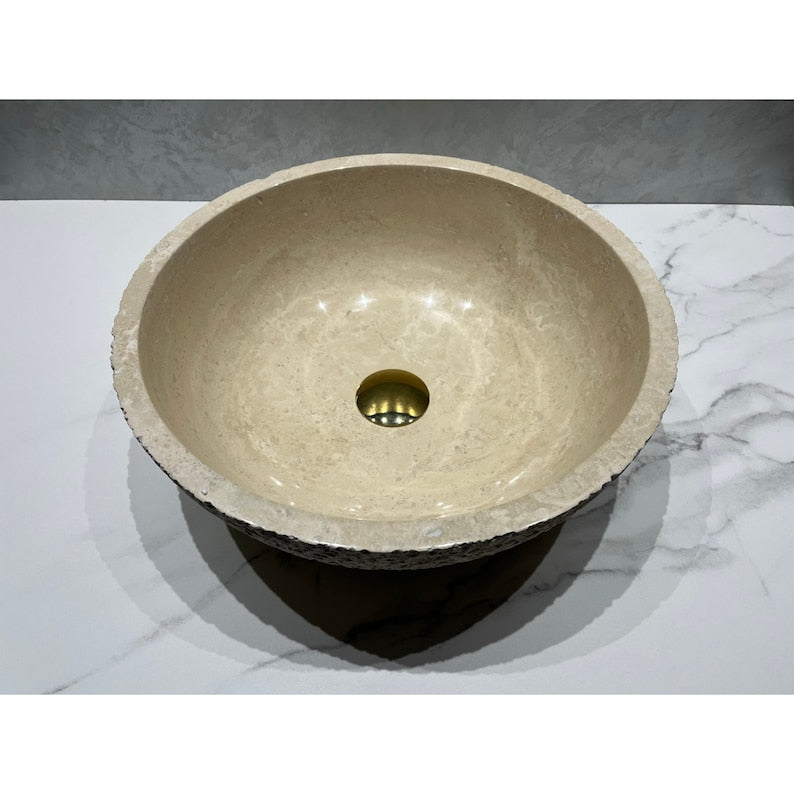 Handcarved Marble Vessel Sink