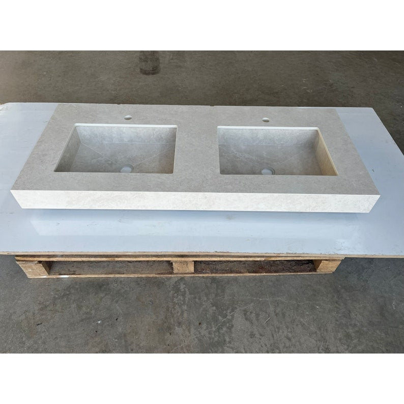 HANDCRAFTED CHIANCA DI OSTUNI ENGINEERED PORCELAIN SINK (ES-066)