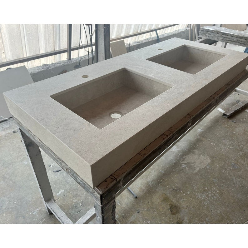 HANDCRAFTED CHIANCA DI OSTUNI ENGINEERED PORCELAIN SINK
